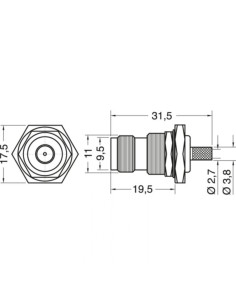 Presa pannello tnc crimpare rg58 2