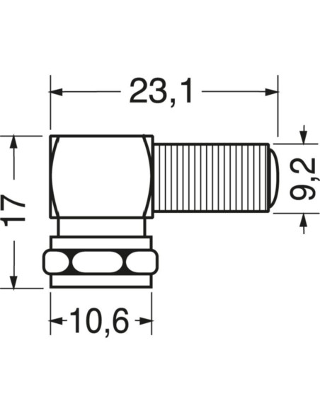 Adattatore spina f - presa f 90' 05/46050-00