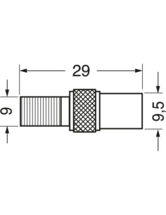 Adattatore presa f - spina TV 2