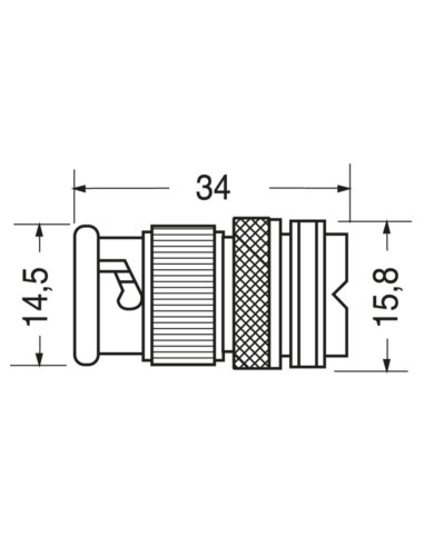 Adattatore presa UHF-spina BNC ug255u