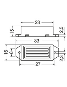 Buzzer elettronico 12 V rettangol 2