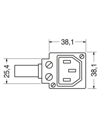 Spina volante tripolare ad angolo cee