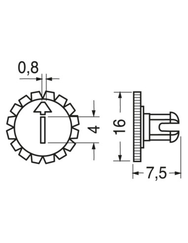Manopola zigrinata per trimmer ca14003-in