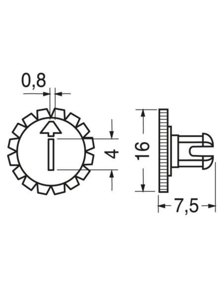 Manopola zigrinata per trimmer ca14003-in