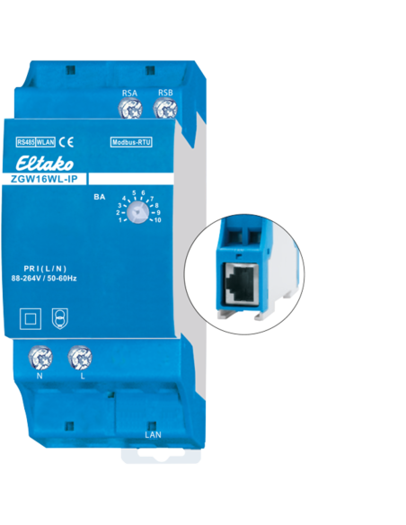Gateway per contatori elettrici ModBus MQTT, WiFi o LAN