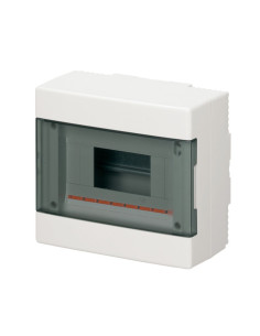 Centralino con porta IP40 8 moduli bianco