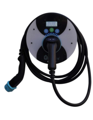 Wallbox mono 220V 7kw c/display c/cavo 5m +...