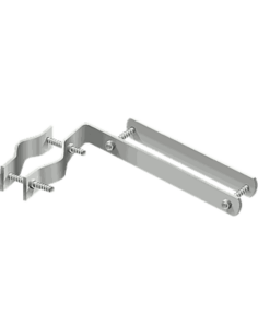 Zanca da balcone a "l" nastro 30x3 viti 6x45 per pali ⌀25/45