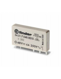 Rele' per c.s. 12VDC 1SC 6A ultrasottile