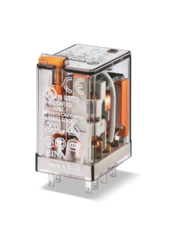 Rele' 12VDC 2SC 10A 250V faston 2.8mm