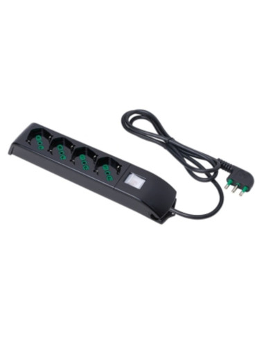 Multipresa 2p+t+shuko 4 out c/int