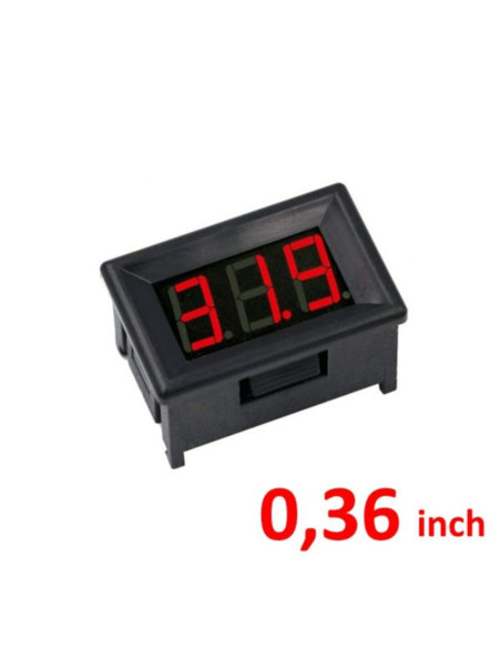 Mini voltmetro a pannello 0-100 VDC 35x23x22 mm