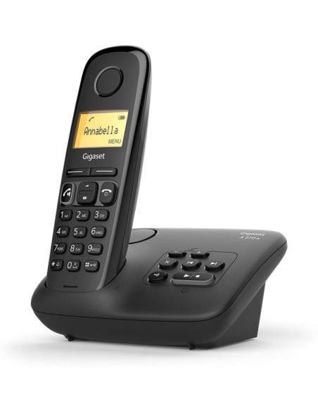 Telefono cordless A270 A con segreteria e vivavoce nero