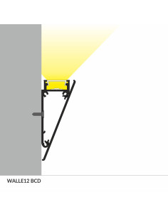 Profilo LED anodizzato con cover opale lung. 2m - larg.... 2