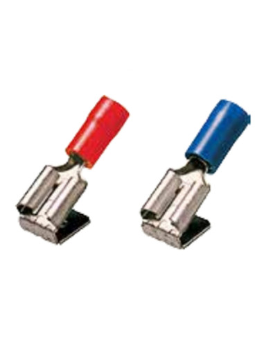 Faston maschio/femmina isolato blu 6,3mm