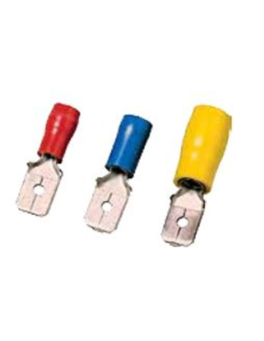 Faston maschio isolato giallo 6,3mm PVC