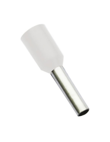 Terminale a bussola isolato x cavo 0,5mm bianco...