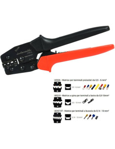 Set pinza a cricchetto con matrici inter