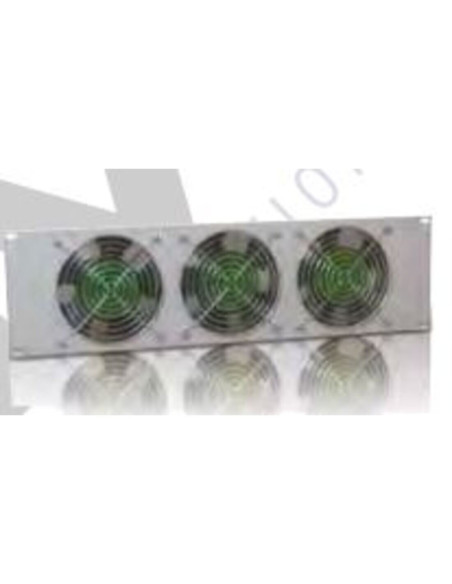 Pannello di ventilazione 3u 3 ventole grigio