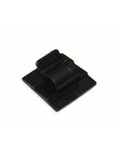 Basetta nera l19 clip cavo adesiva gomma
