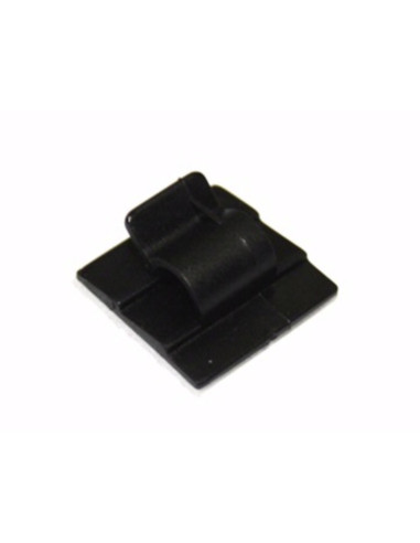 Basetta nera l19 clip cavo adesiva gomma
