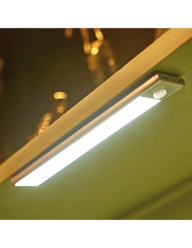 Barra LED sottopensile a batteria con sensore...