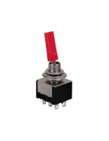 Mini deviatore a levetta on-on 6 poli a saldare