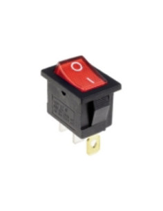 Interruttore unipolare luminoso a bilancere 12V rosso