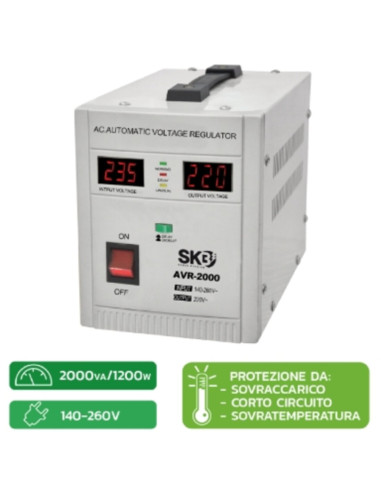 Stabilizzatore di tensione 2000VA 1200w...