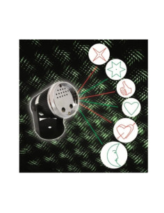 Proiettore laser rosso/verde con effetti