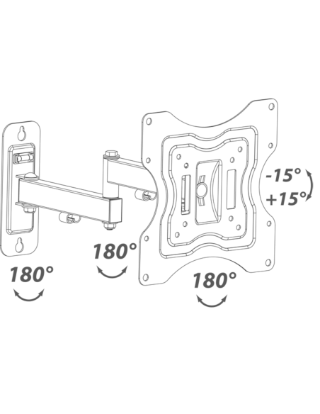 Supporto TV universale 23"÷37" max 15kg 3 snodi  JL42860/EXTRA