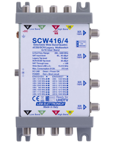 Multiswitch dCSS 4 cable wide band 4 out