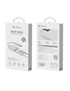 Adattatore smartphone spina USB-C a 2 prese USB-C audio +...