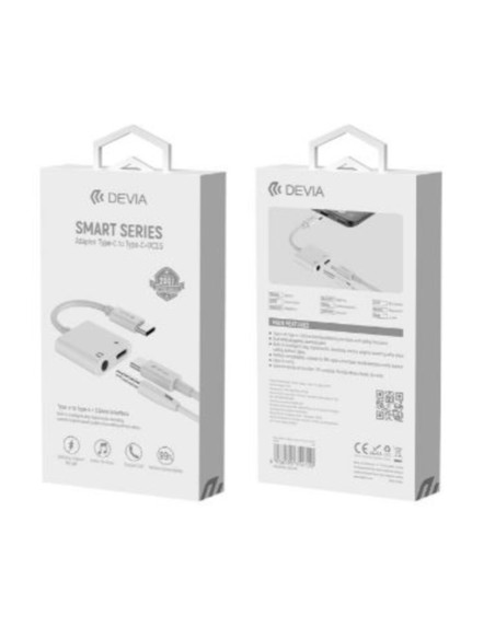 Adattatore smartphone spina USB-C a presa USB-C + jack cuffia/microfono