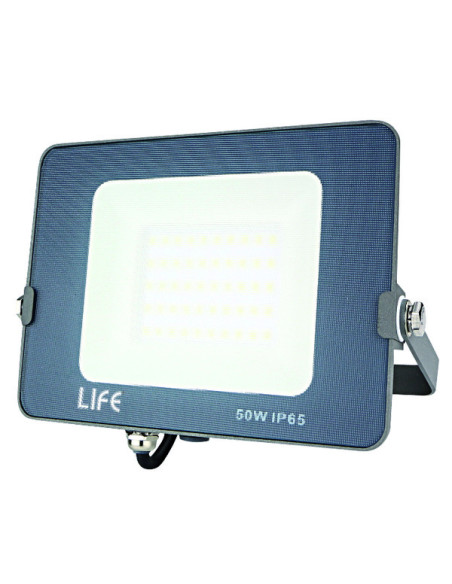 Faretto LED 220V 50W 4000k 110° lm5000 IP65 grigio