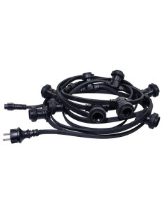 Catena porta lampade 12x E27 IP44 4m  2x1,5mm