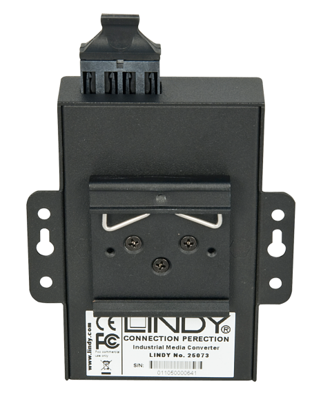 Media converter industrial sc 100base fx, multimode per guide din