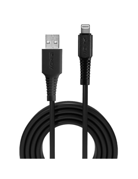 Cavo USB a/lightning nero 0,5m