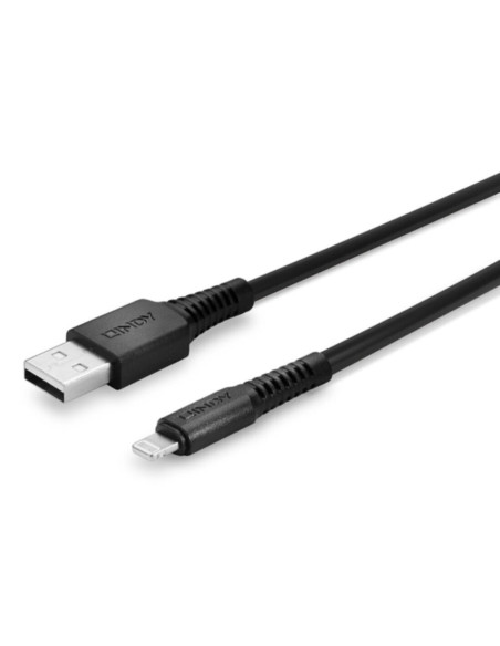 Cavo USB a/lightning nero 0,5m