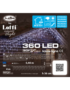 Ice light 24V 360 led luce fissa bianco freddo 4m x 36cm...