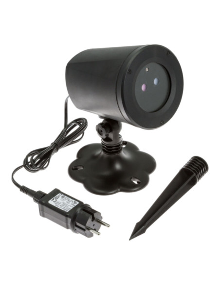 Proiettore garden laser verde/rosso 15m 5V IP65 uso esterno 10effetti