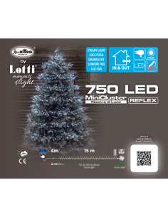 Catena LED MiniCluster ⌀6cm 750 led 15m bianco freddo...