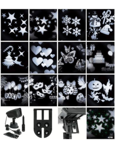 Proiettore garden oscar laser 12effetti 4x1,5w...