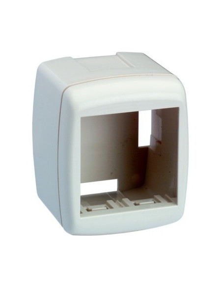 Scatola esterna 2 moduli per serie MODO e MIX, senza viti bianca