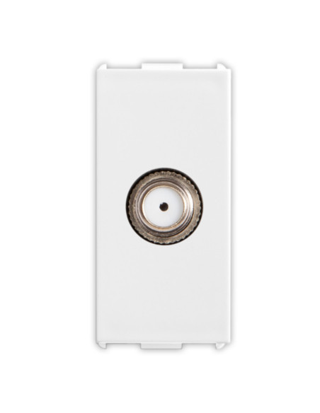 Frutto presa coassiale F femmina diretta bianca serie PIXIA