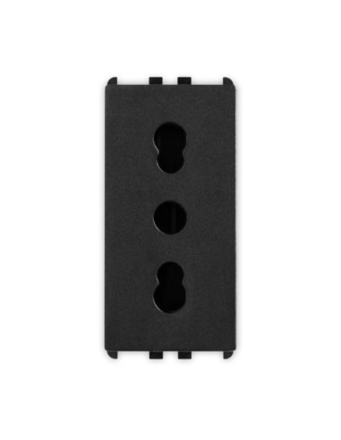 Presa 2P+T 10/16A nera serie PIXIA