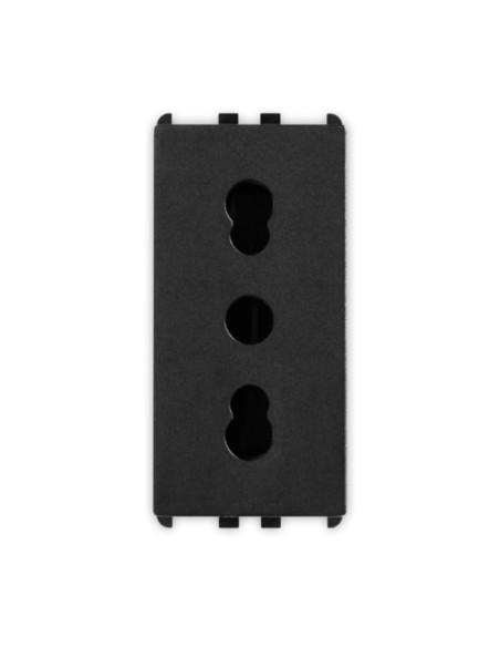 Presa 2P+T 10/16A nera serie PIXIA