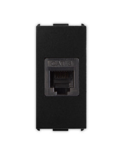 Frutto presa RJ12 6/6 nera serie PIXIA