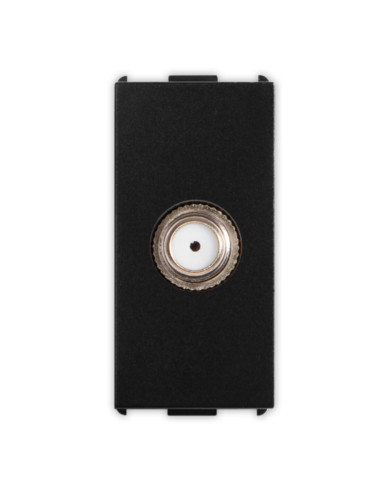 Frutto presa coassiale F femmina diretta nera...