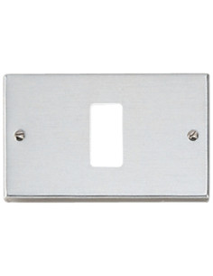 Placca paglierino 1 foro serie magic